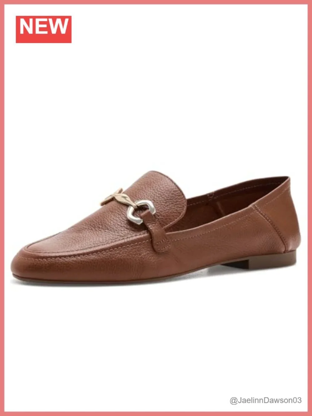 Women's Leather Loafers Slip-On Flat Round Toe